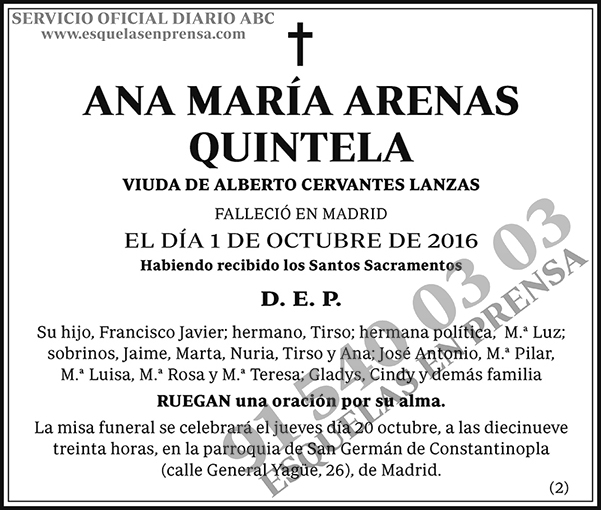 Ana María Arenas Quintela